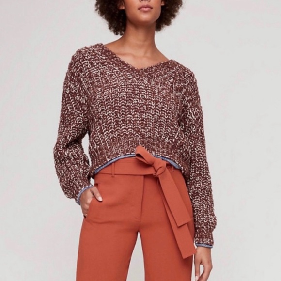 Cropped chunky knit sweater - Picture 2 of 3